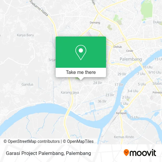 Garasi Project Palembang map