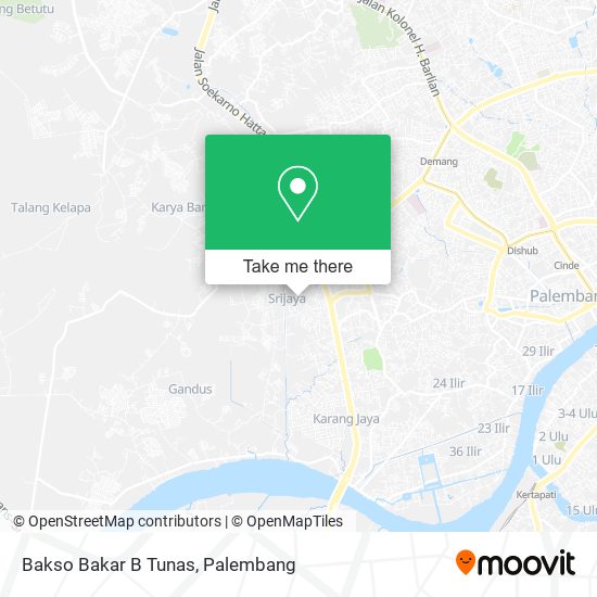 Bakso Bakar B Tunas map