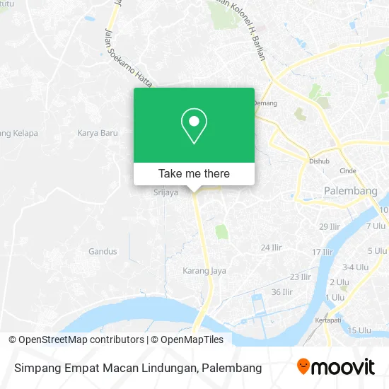 Simpang Empat Macan Lindungan map