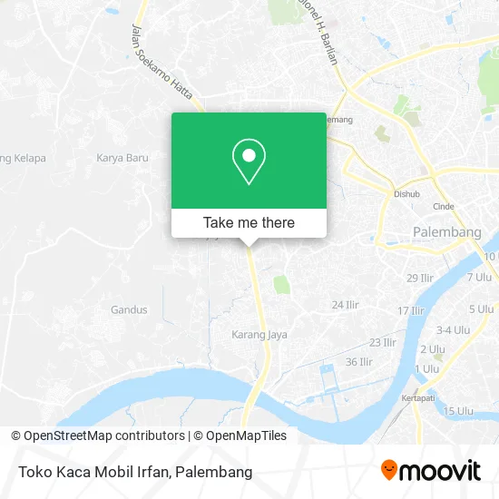Toko Kaca Mobil Irfan map