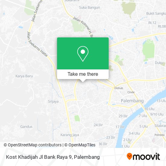 Kost Khadijah Jl Bank Raya 9 map