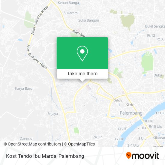 Kost Tendo Ibu Marda map