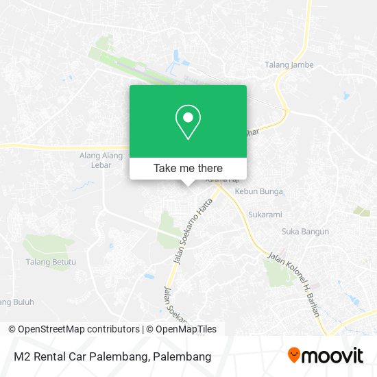 M2 Rental Car Palembang map