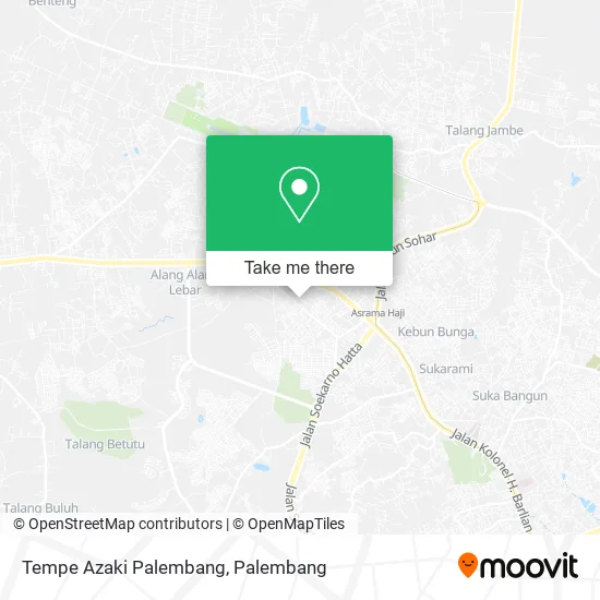 Tempe Azaki Palembang map