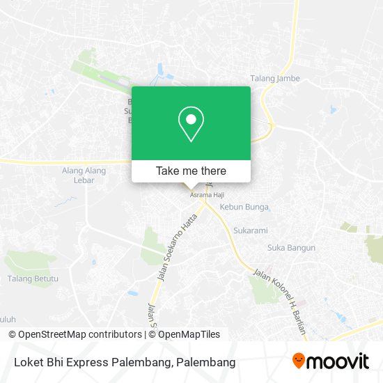 Loket Bhi Express Palembang map