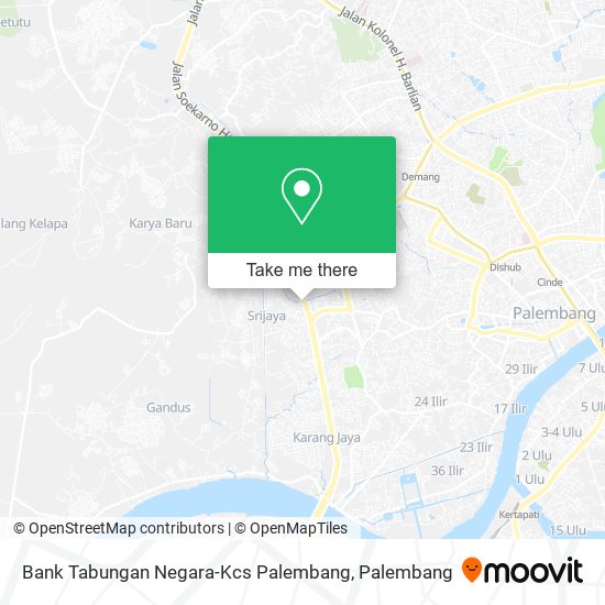 Bank Tabungan Negara-Kcs Palembang map