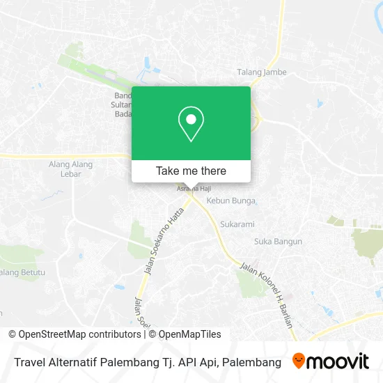 Travel Alternatif Palembang Tj. API Api map