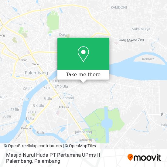 Masjid Nurul Huda PT Pertamina UPms II Palembang map