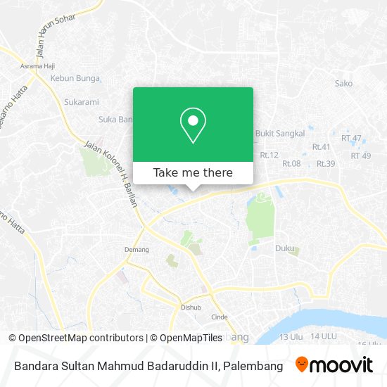 Bandara Sultan Mahmud Badaruddin II map