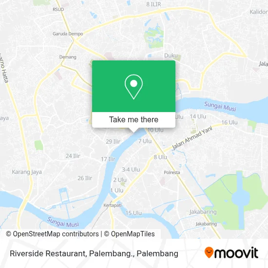 Riverside Restaurant, Palembang. map