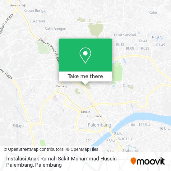 Instalasi Anak Rumah Sakit Muhammad Husein Palembang map