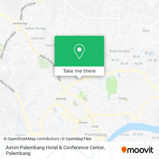 Aston Palembang Hotel & Conference Center map