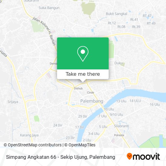 Simpang Angkatan 66 - Sekip Ujung map