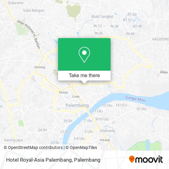 Hotel Royal-Asia Palembang map