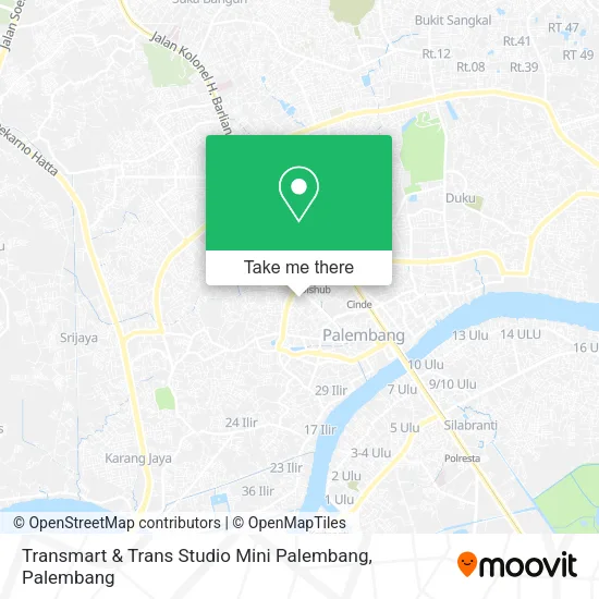 Transmart & Trans Studio Mini Palembang map