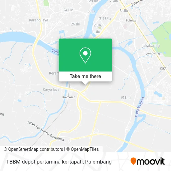 TBBM depot pertamina kertapati map