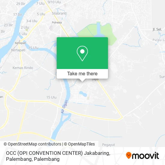 OCC (OPI CONVENTION CENTER) Jakabaring, Palembang map