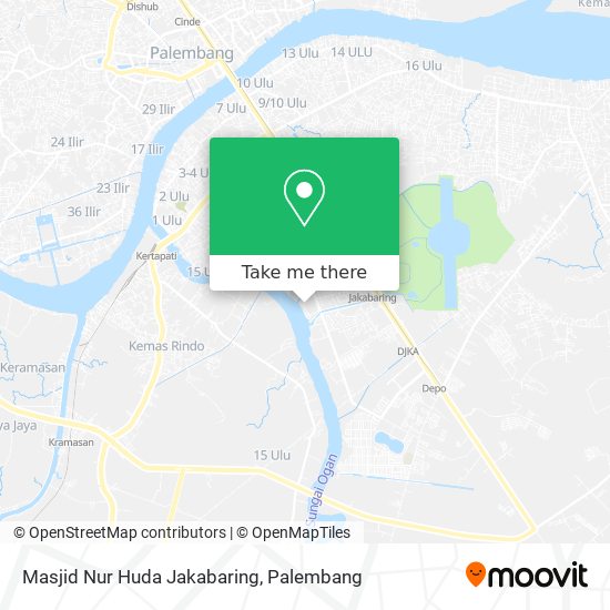 Masjid Nur Huda Jakabaring map