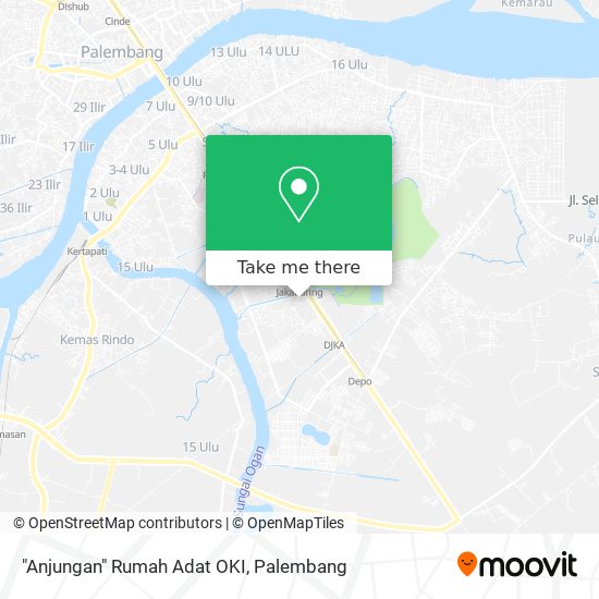 "Anjungan" Rumah Adat OKI map