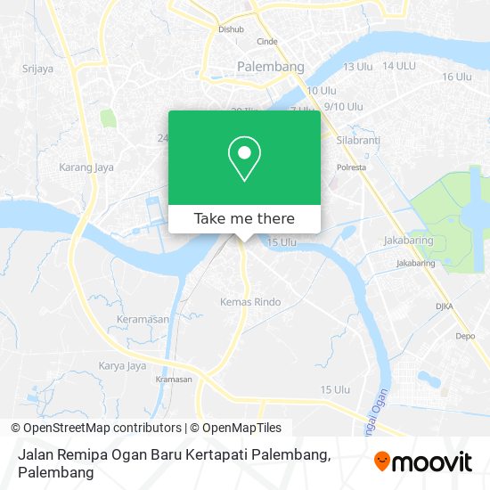 Jalan Remipa Ogan Baru Kertapati Palembang map