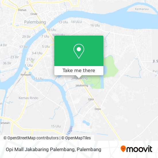 Opi Mall Jakabaring Palembang map