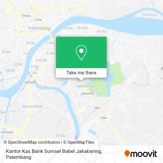 Kantor Kas Bank Sumsel Babel Jakabaring map