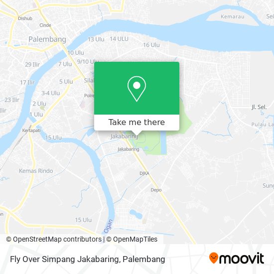 Fly Over Simpang Jakabaring map
