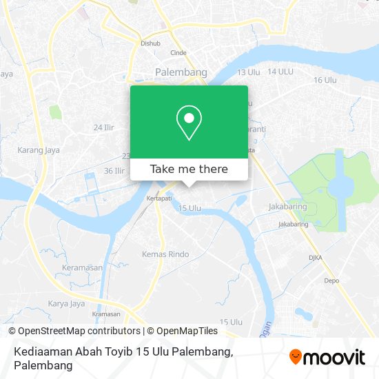 Kediaaman Abah Toyib 15 Ulu Palembang map