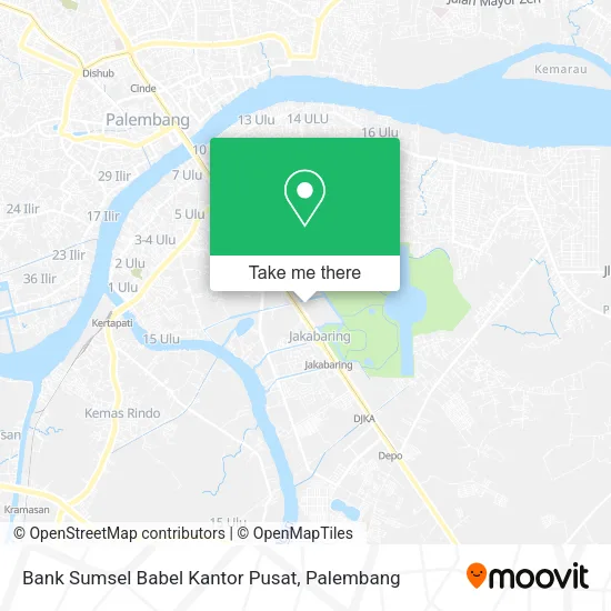 Bank Sumsel Babel Kantor Pusat map