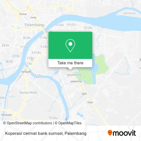 Koperasi cermat bank sumsel map