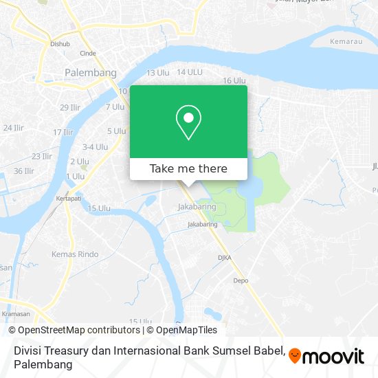 Divisi Treasury dan Internasional Bank Sumsel Babel map