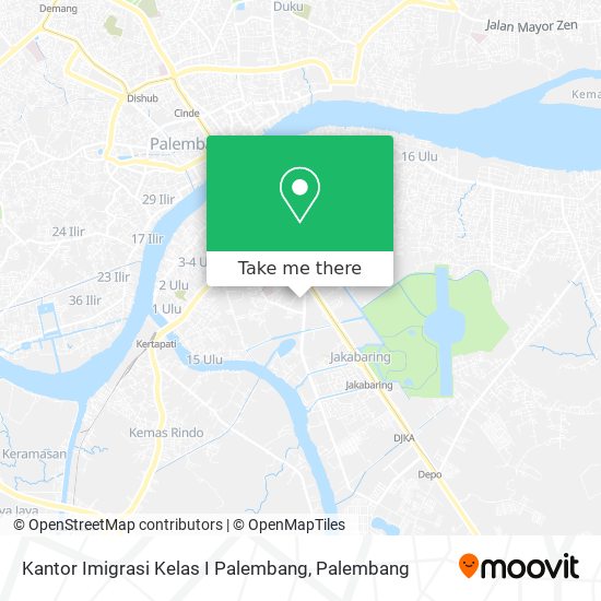 Kantor Imigrasi Kelas I Palembang map