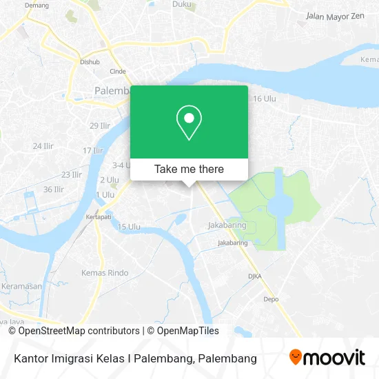 Kantor Imigrasi Kelas I Palembang map