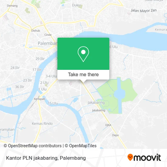 Kantor PLN jakabaring map