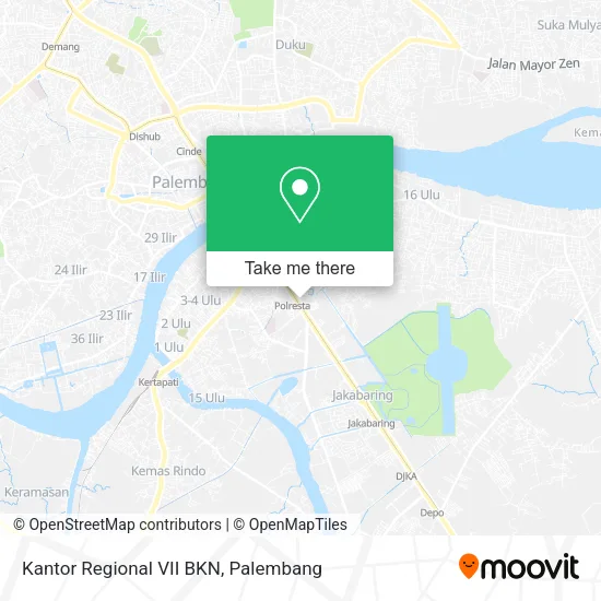 Kantor Regional VII BKN map