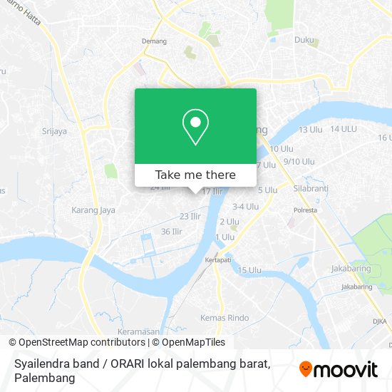 Syailendra band / ORARI lokal palembang barat map