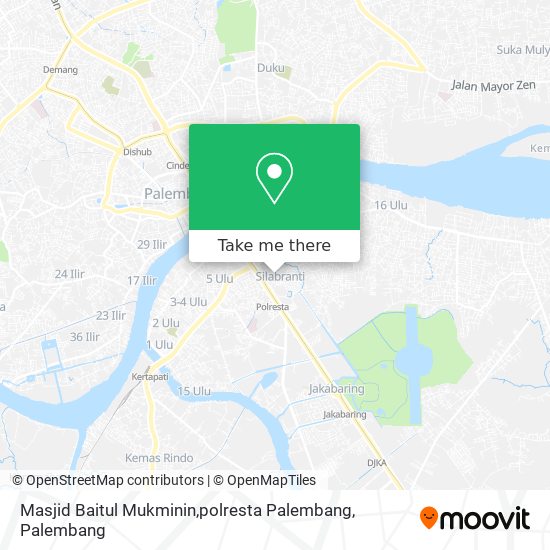 Masjid Baitul Mukminin,polresta Palembang map