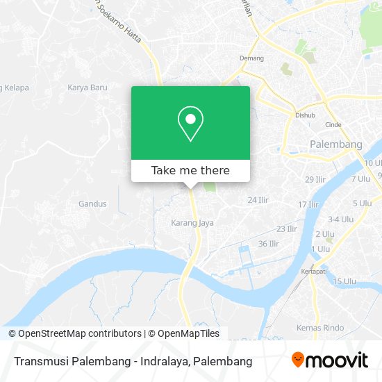 Transmusi Palembang - Indralaya map