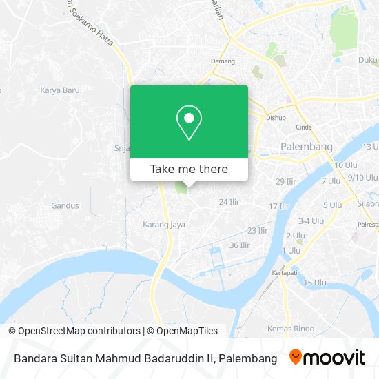 Bandara Sultan Mahmud Badaruddin II map