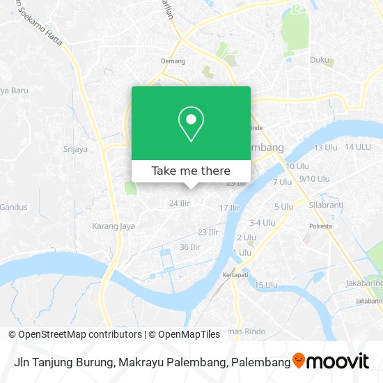 Jln Tanjung Burung, Makrayu Palembang map