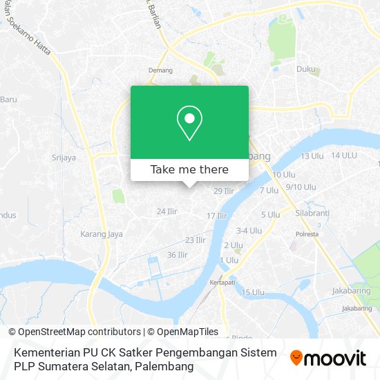 Kementerian PU CK Satker Pengembangan Sistem PLP Sumatera Selatan map