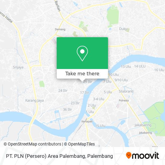 PT. PLN (Persero) Area Palembang map