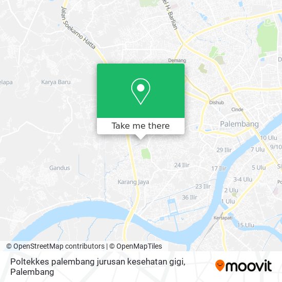 Poltekkes palembang jurusan kesehatan gigi map