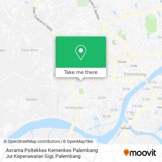 Asrama Poltekkes Kemenkes Palembang Jur.Keperawatan Gigi map