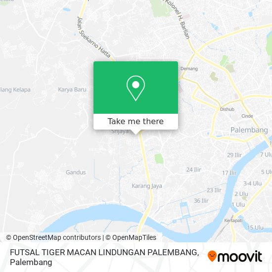 FUTSAL TIGER MACAN LINDUNGAN PALEMBANG map