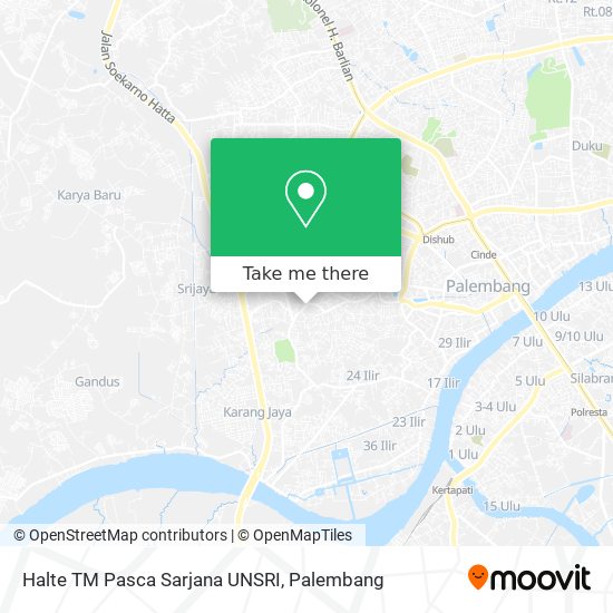 Halte TM Pasca Sarjana UNSRI map