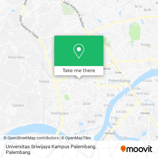 Universitas Sriwijaya Kampus Palembang map