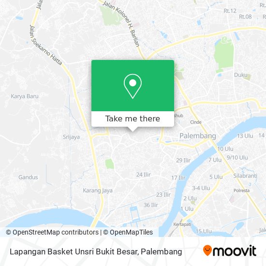 Lapangan Basket Unsri Bukit Besar map