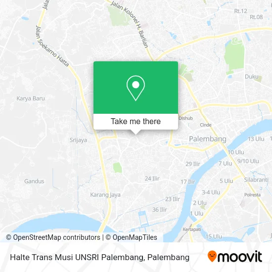 Halte Trans Musi UNSRI Palembang map