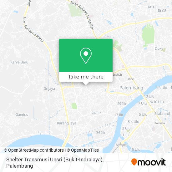 Shelter Transmusi Unsri (Bukit-Indralaya) map